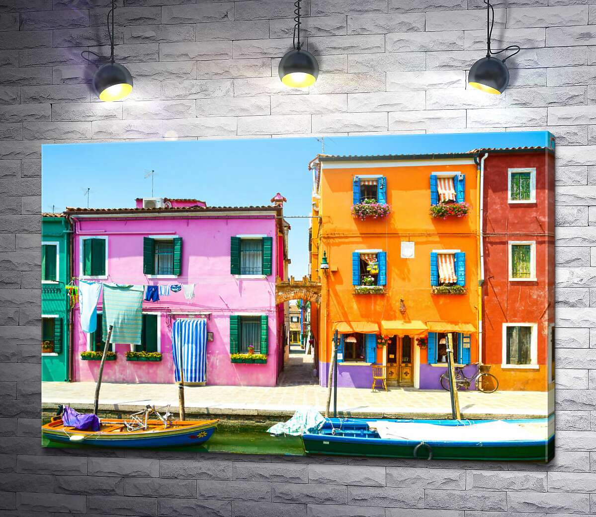 картина Красочные фасады острова Бурано