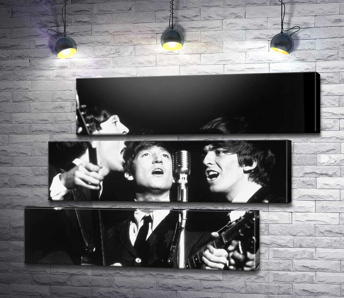 модульна картина Архівна фотографія виступу групи Beatles (Модуль №17)