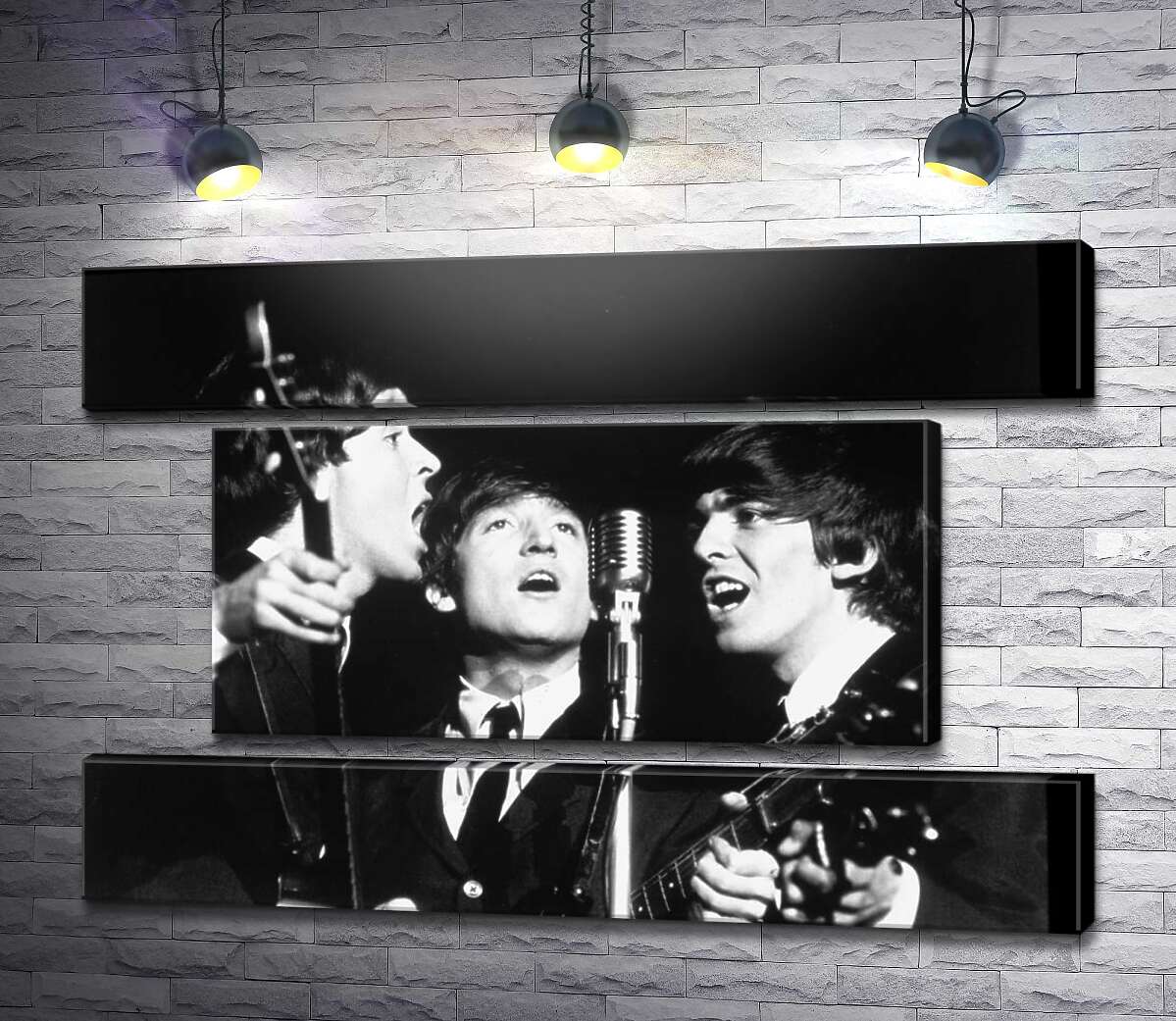 модульна картина Архівна фотографія виступу групи Beatles (Модуль №18)