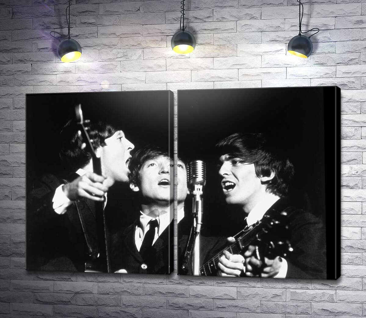 модульная картина Архивная фотография выступления группы Beatles