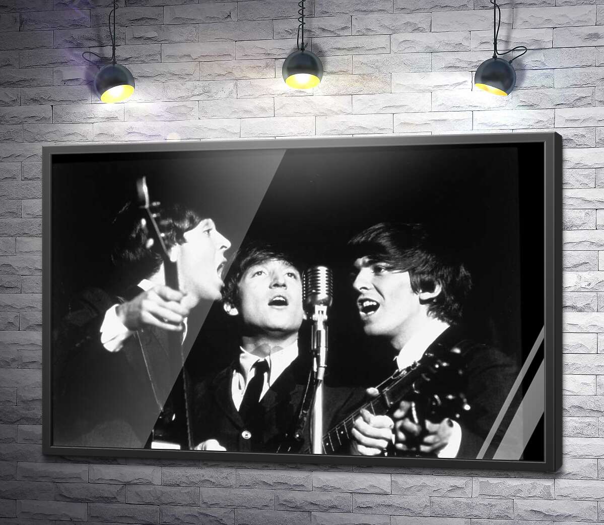 постер Архивная фотография выступления группы Beatles