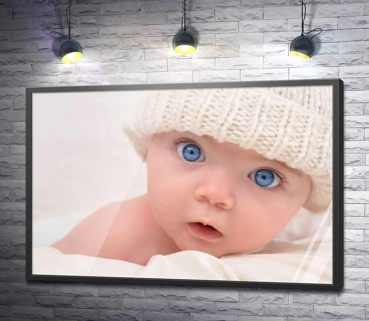 постер Чистый взгляд голубых глаз ребенка