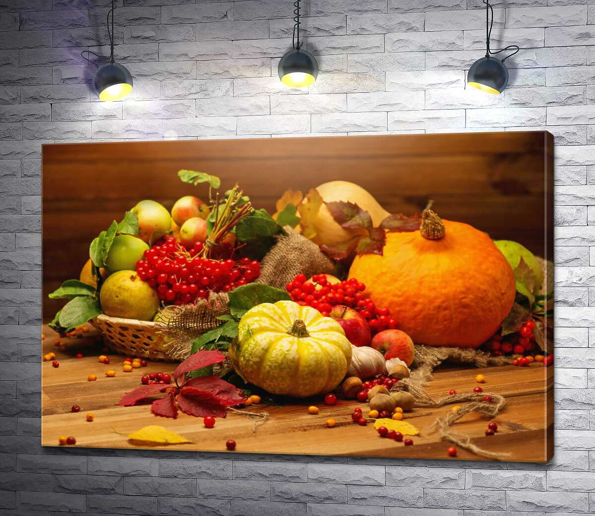 картина Натюрморт з осінніми овочами та фруктами
