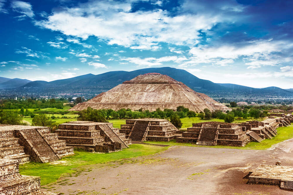 картина-постер Древняя пирамида Солнца в Мексике
