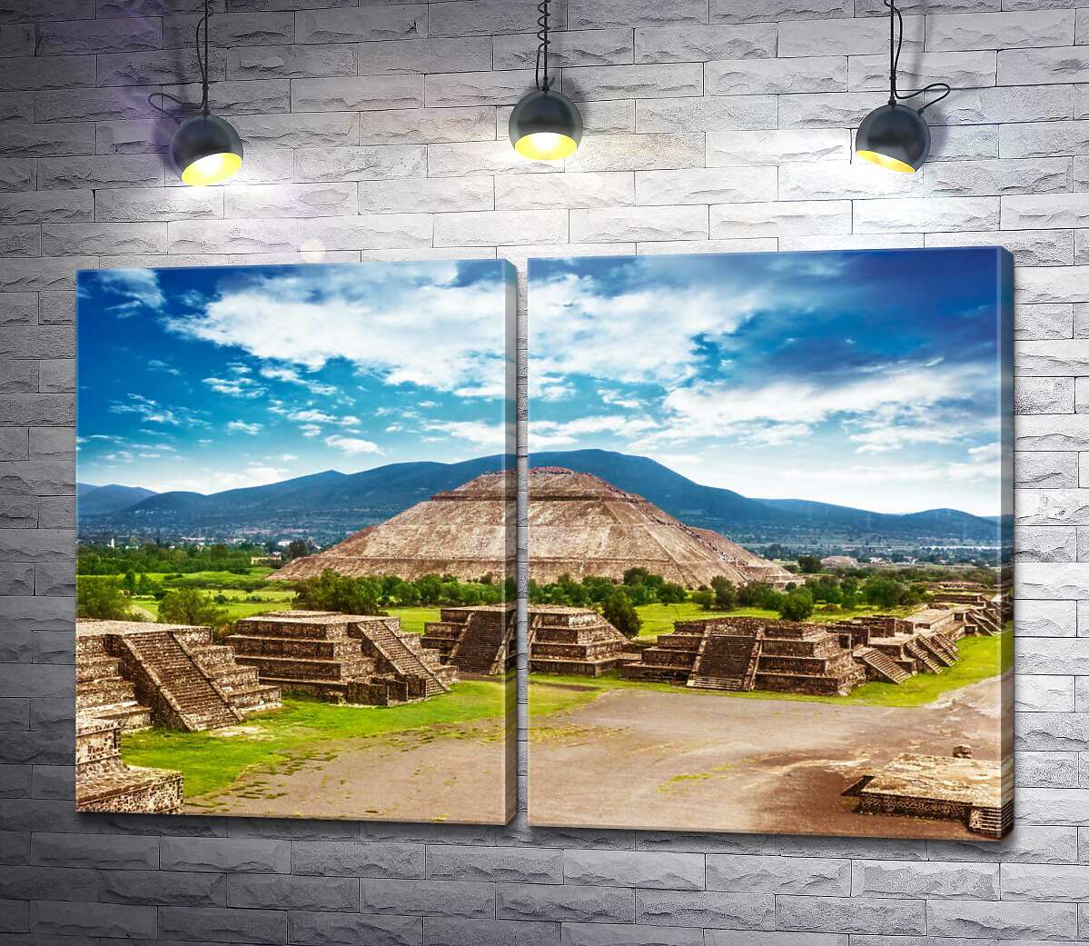 модульная картина Древняя пирамида Солнца в Мексике