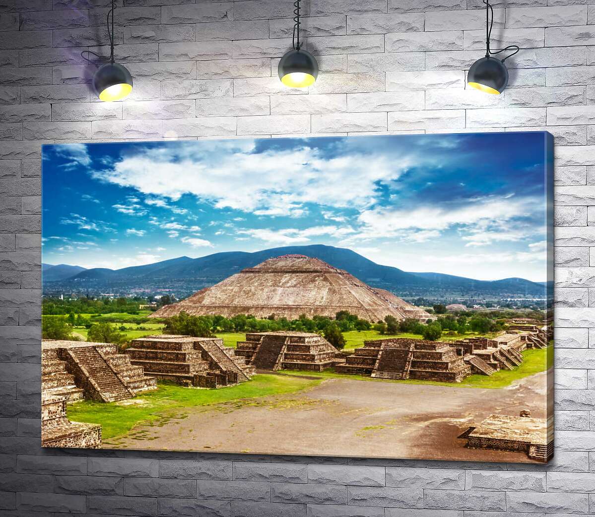 картина Древняя пирамида Солнца в Мексике