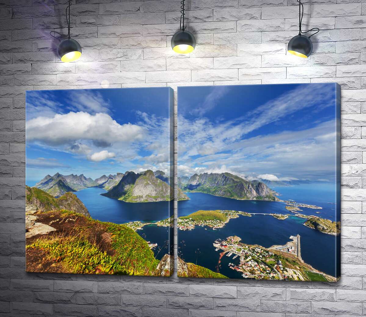 модульная картина Лофотенские острова простираются в Норвежском море