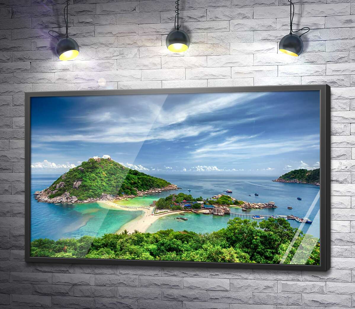 постер Зеленый остров Нанг Юань омывает океан