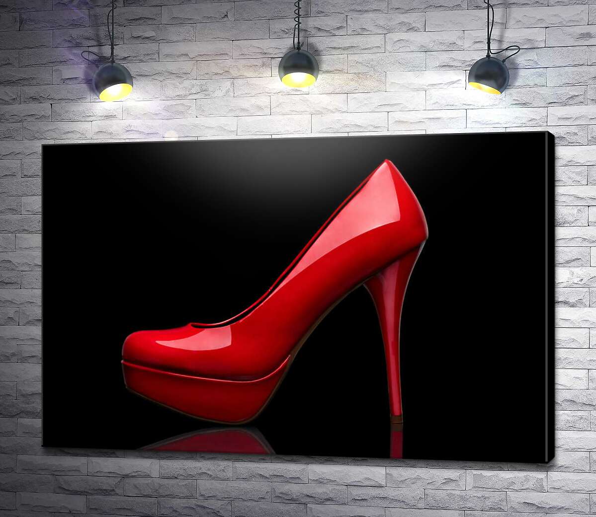 картина Красные женские туфли на шпильке
