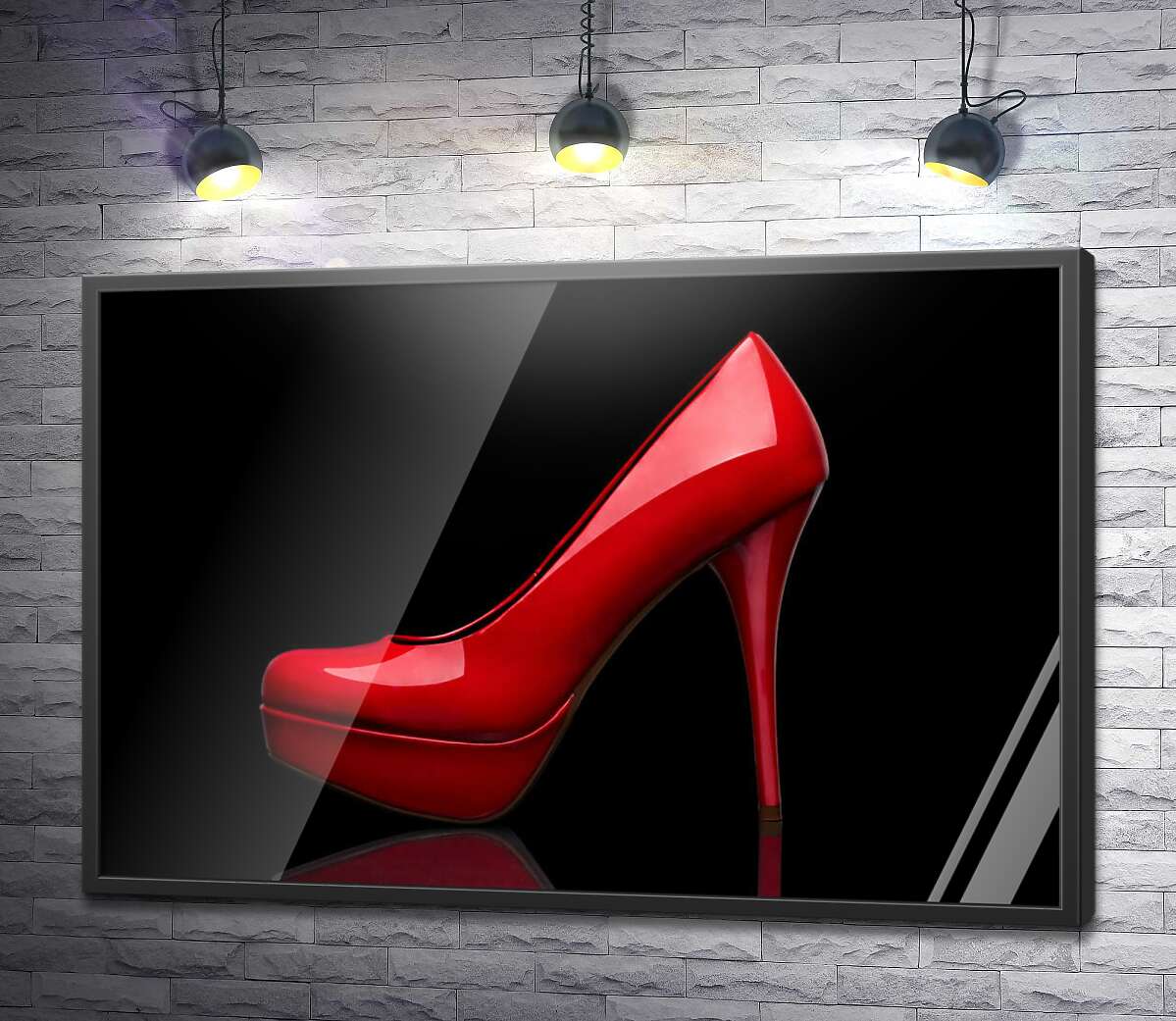постер Червоні жіночі туфлі на шпильці