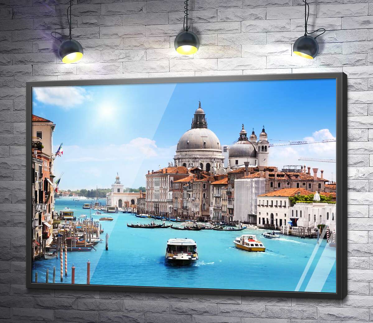 постер Вид на Гранд-канал с лодками, Венеция