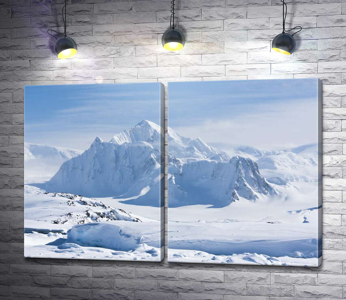 модульная картина Горы Антарктиды укрытые снегом