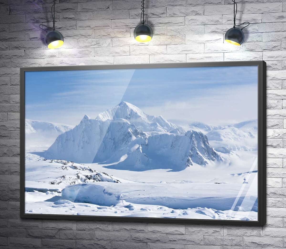 постер Гори Антарктиди вкриті снігом