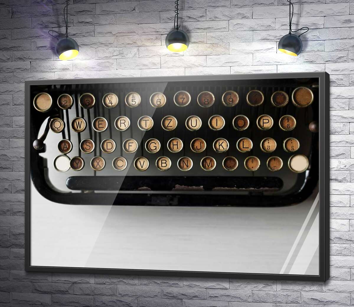 постер Клавіатури вінтажній друкарської машинки
