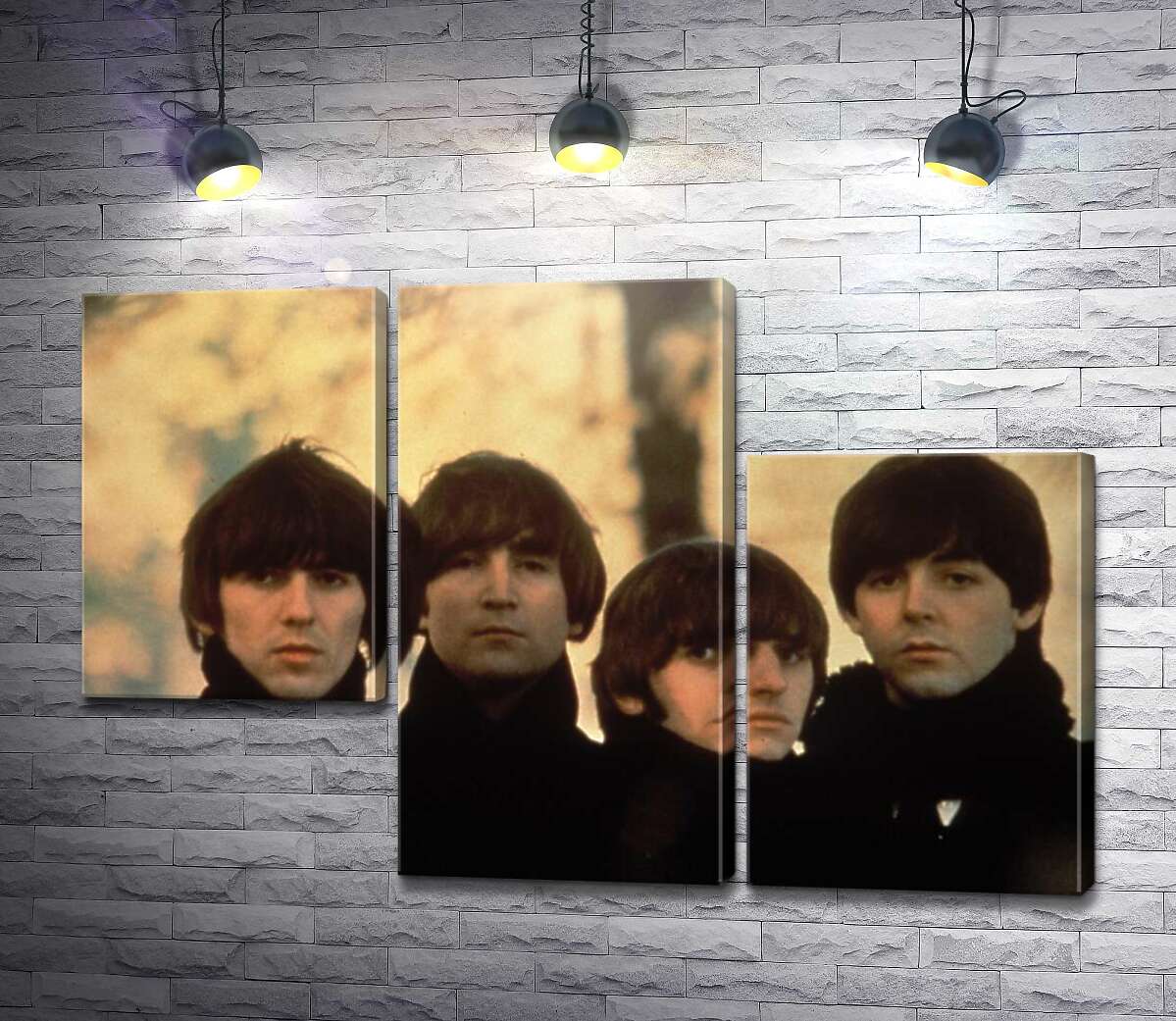 модульна картина Архівна фотографія групи Beatles на вулиці (Модуль №13)