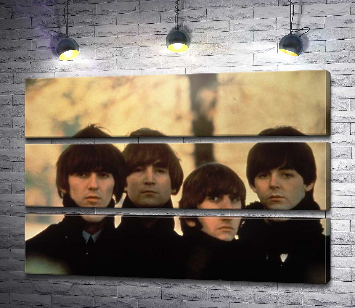 модульна картина Архівна фотографія групи Beatles на вулиці (Модуль №15)