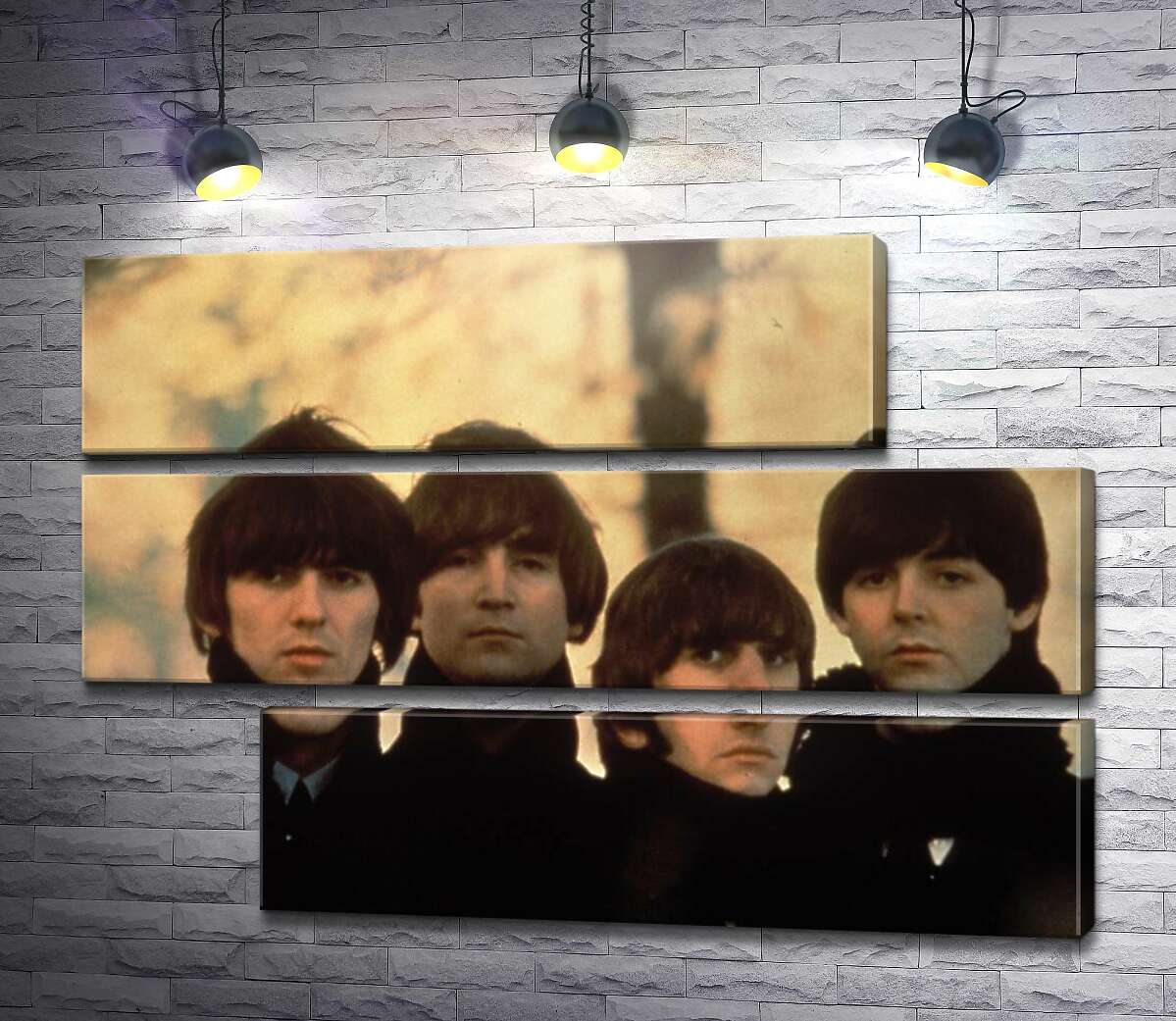 модульная картина Архивная фотография группы Beatles на улице (Модуль №16)