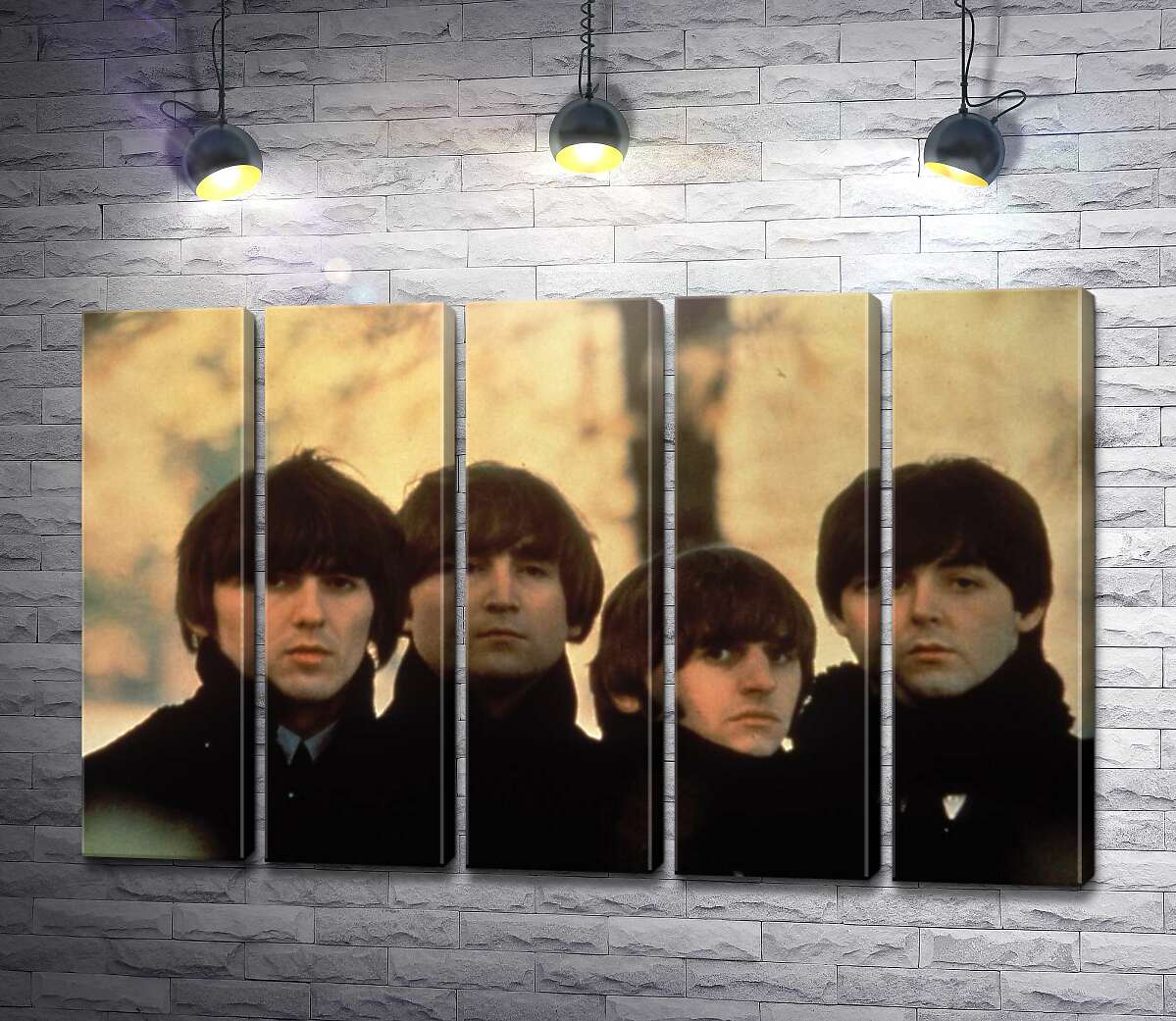 модульна картина Архівна фотографія групи Beatles на вулиці (Модуль №26)