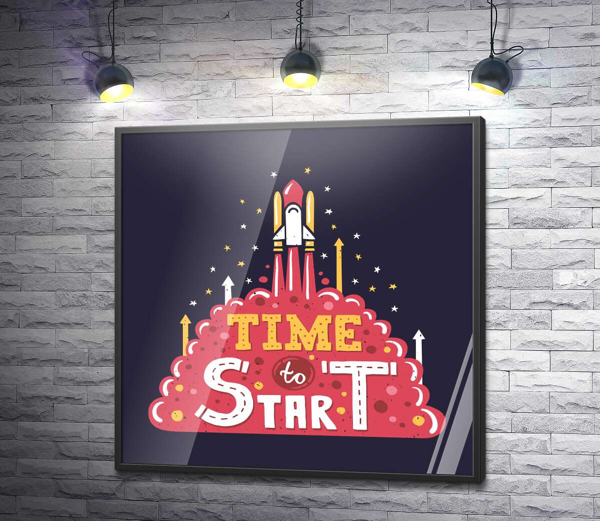 постер Вдохновляющая надпись: "Time to Start"