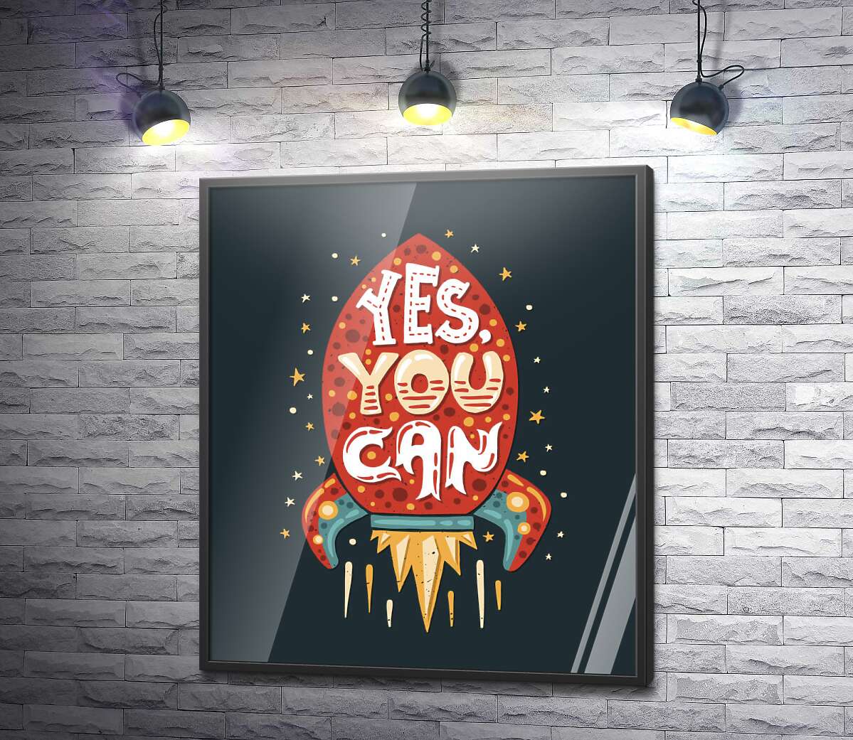 постер Ракета мотивации: "Yes, you can"