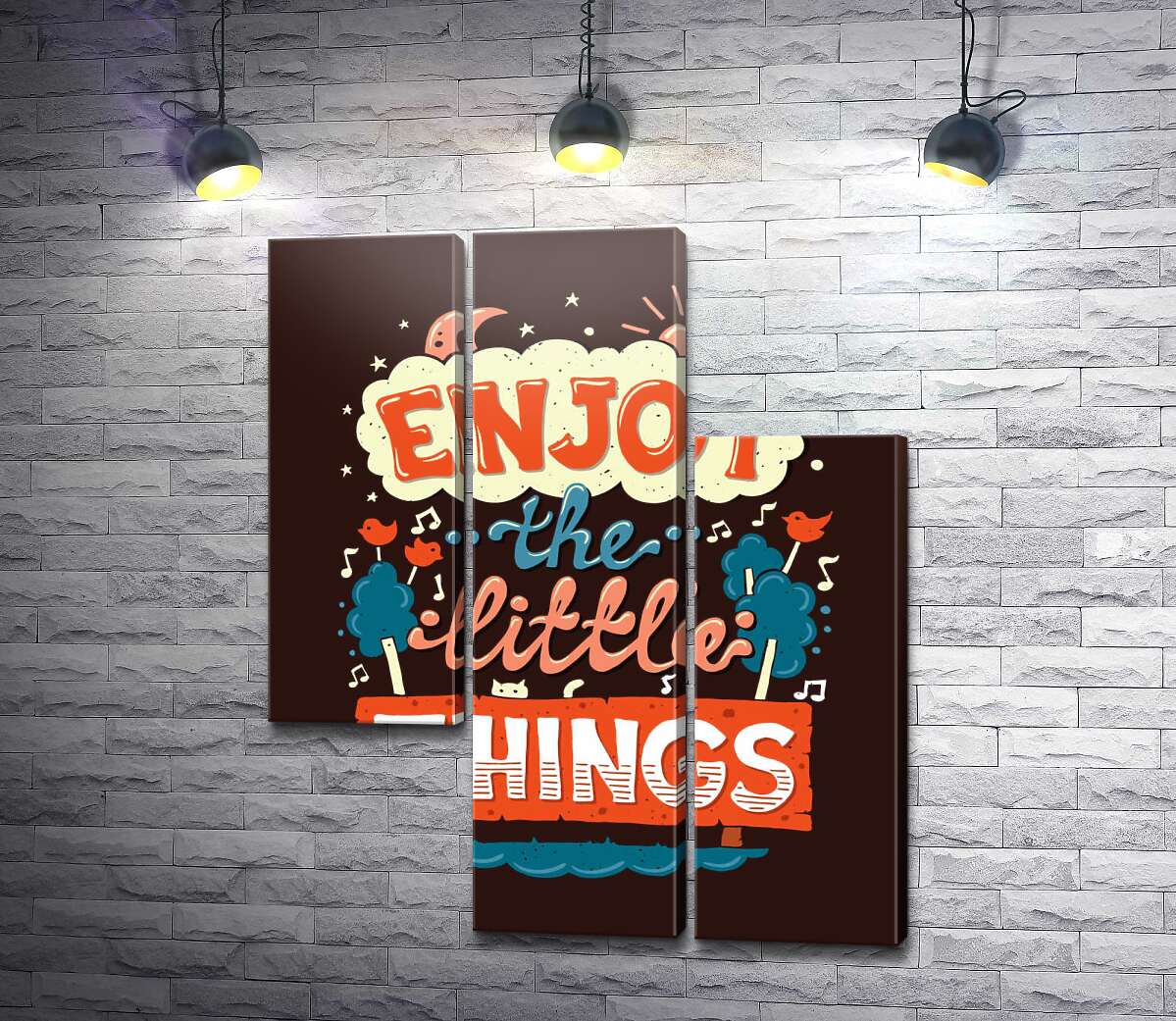 модульная картина Позитивная надпись: "Enjoy the Little Things" (Модуль №13)