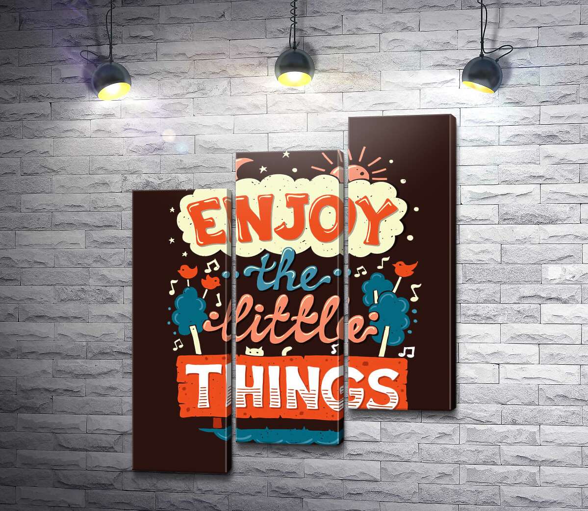 модульная картина Позитивная надпись: "Enjoy the Little Things" (Модуль №14)