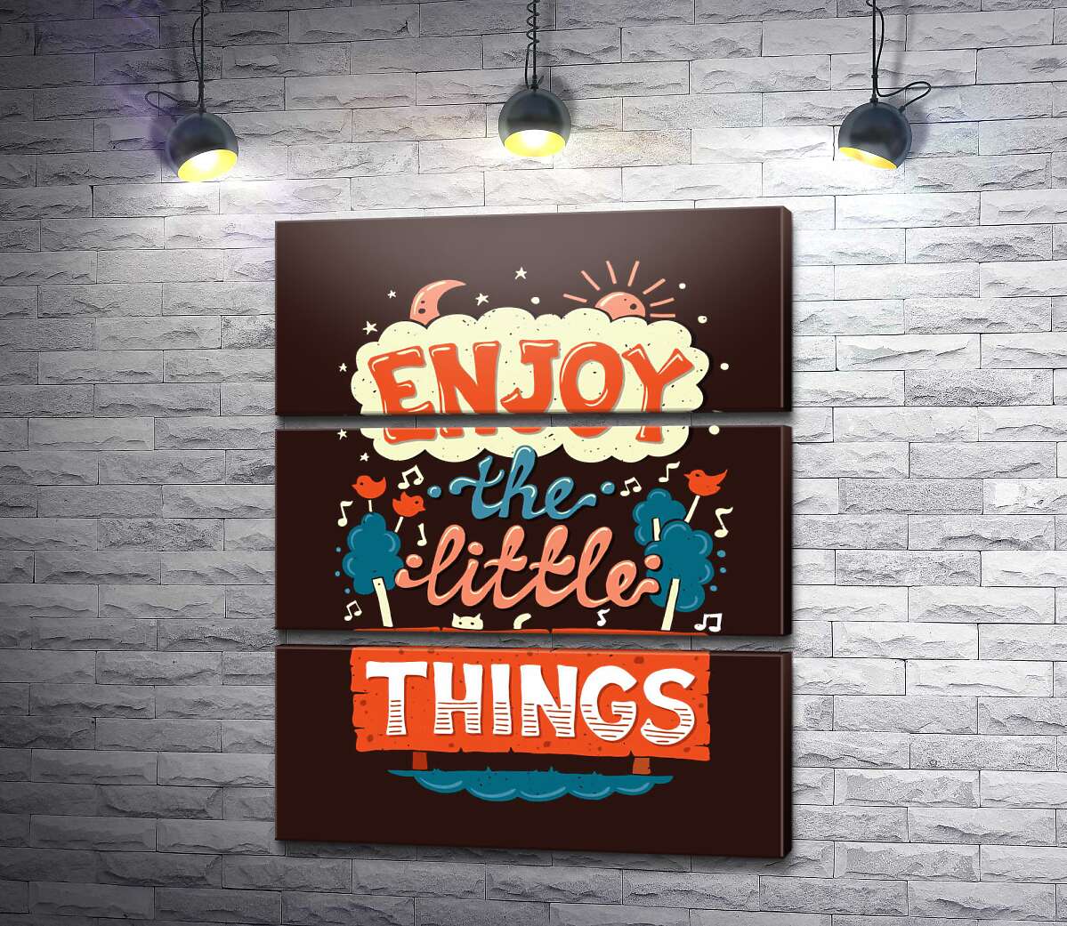 модульная картина Позитивная надпись: "Enjoy the Little Things" (Модуль №15)