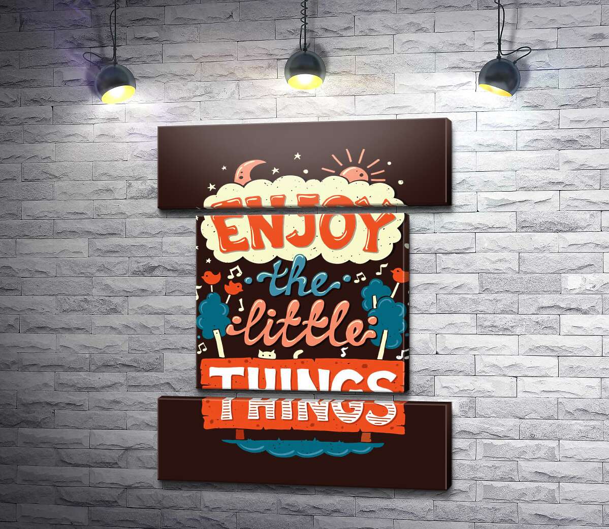 модульная картина Позитивная надпись: "Enjoy the Little Things" (Модуль №18)