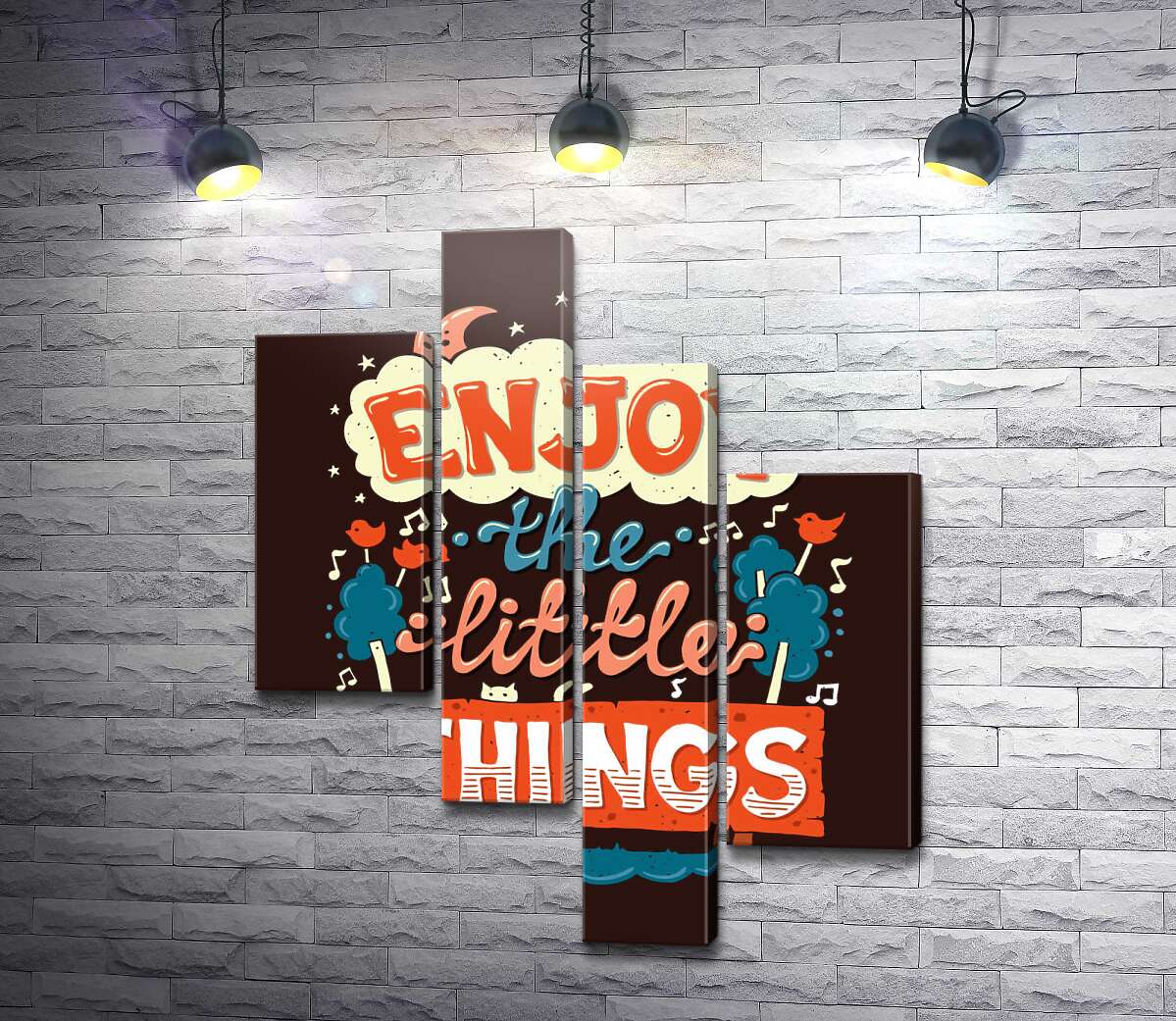 модульная картина Позитивная надпись: "Enjoy the Little Things" (Модуль №21)