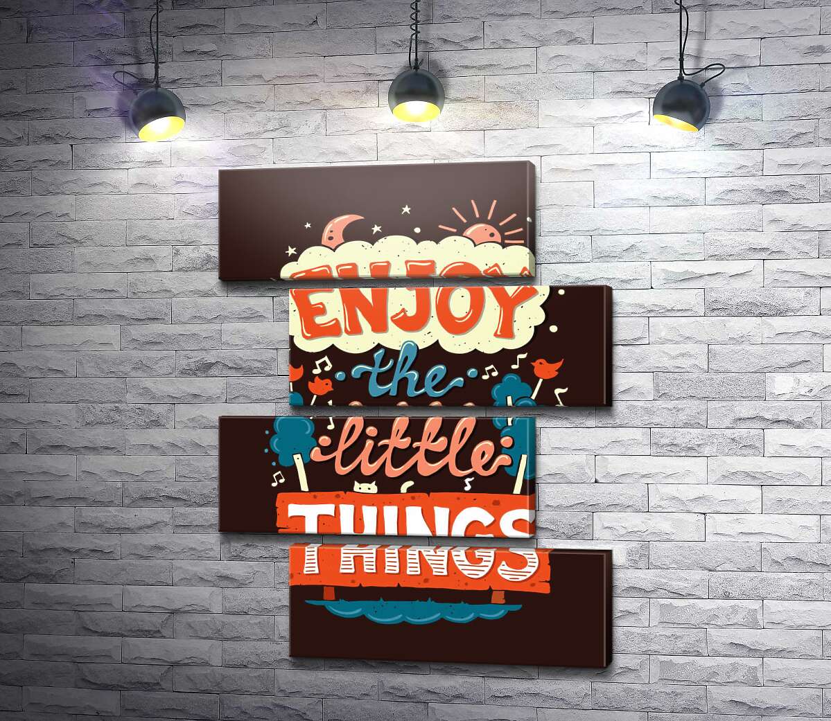 модульная картина Позитивная надпись: "Enjoy the Little Things" (Модуль №23)
