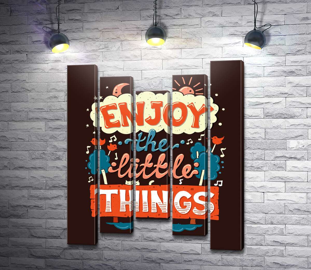 модульная картина Позитивная надпись: "Enjoy the Little Things" (Модуль №27)