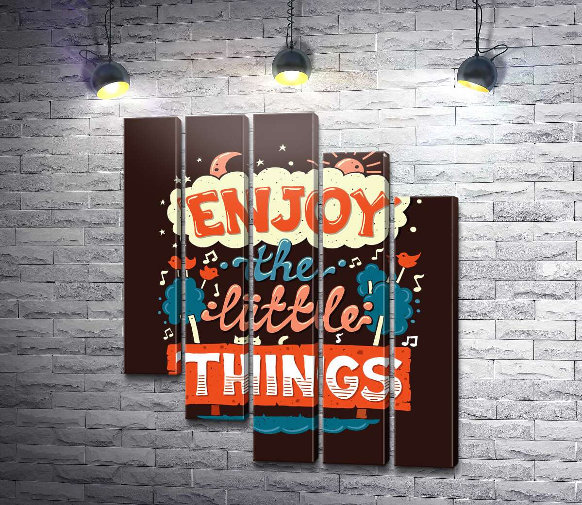 модульная картина Позитивная надпись: "Enjoy the Little Things" (Модуль №28)