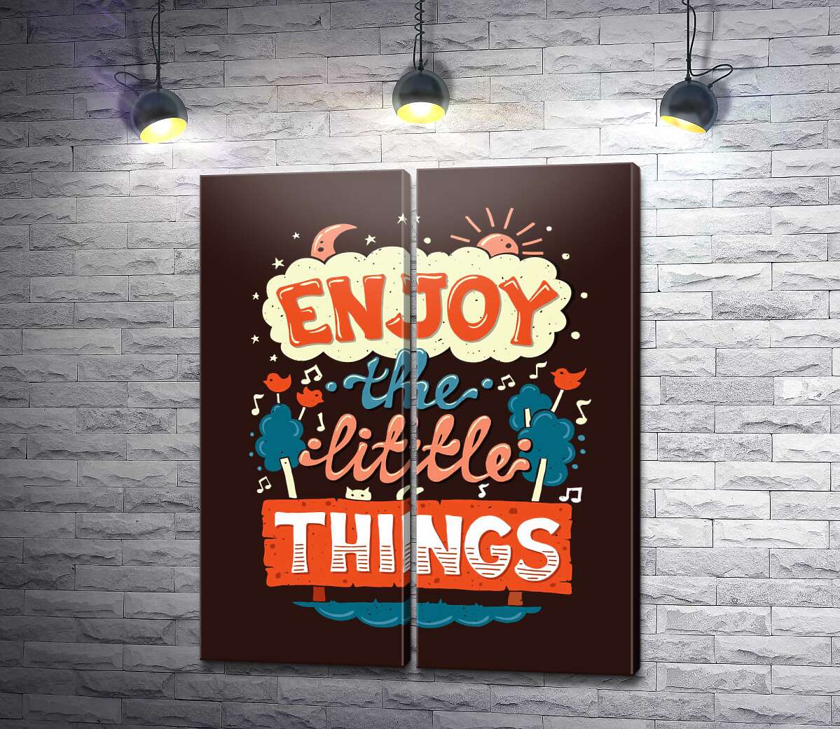 модульная картина Позитивная надпись: "Enjoy the Little Things"
