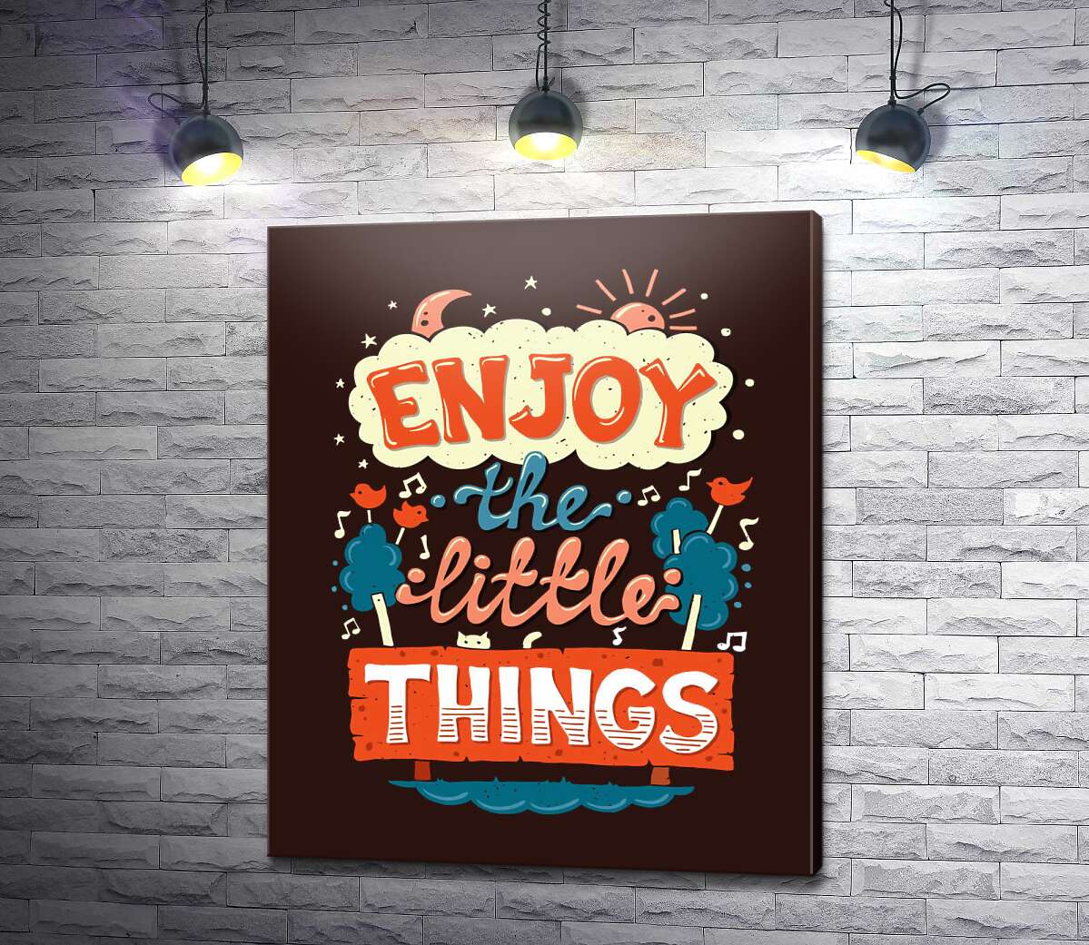 картина Позитивная надпись: "Enjoy the Little Things"