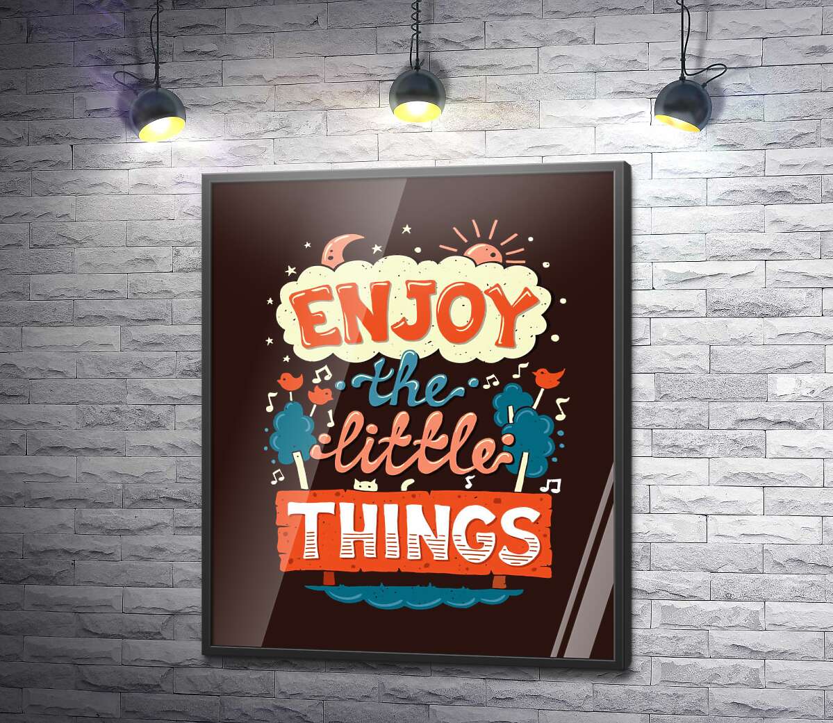 постер Позитивная надпись: "Enjoy the Little Things"