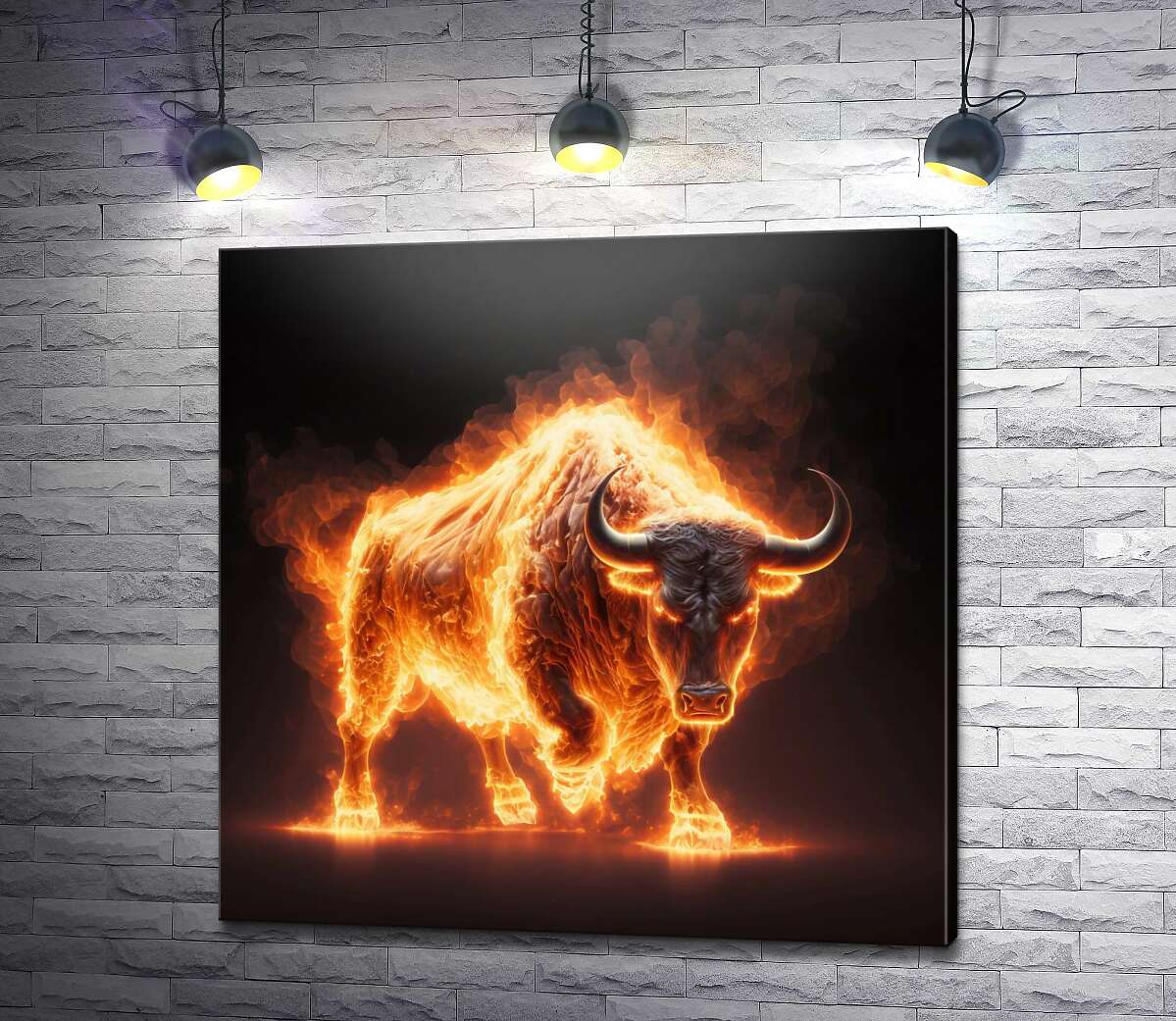 картина Разъяренный огненный бык