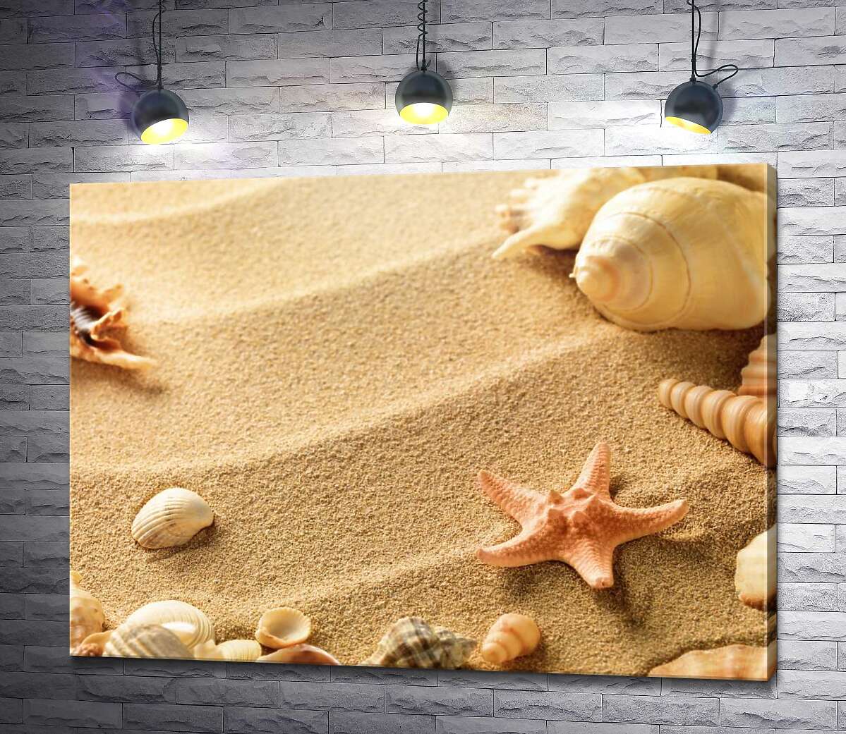 картина Ракушки на песчаных волнах