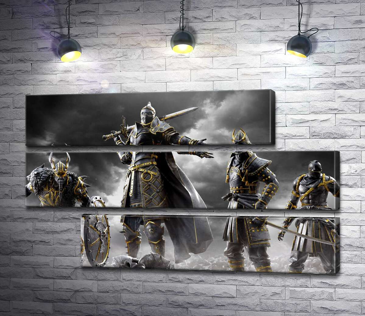 модульна картина Воїни різних країн на постері гри For Honor (Модуль №16)