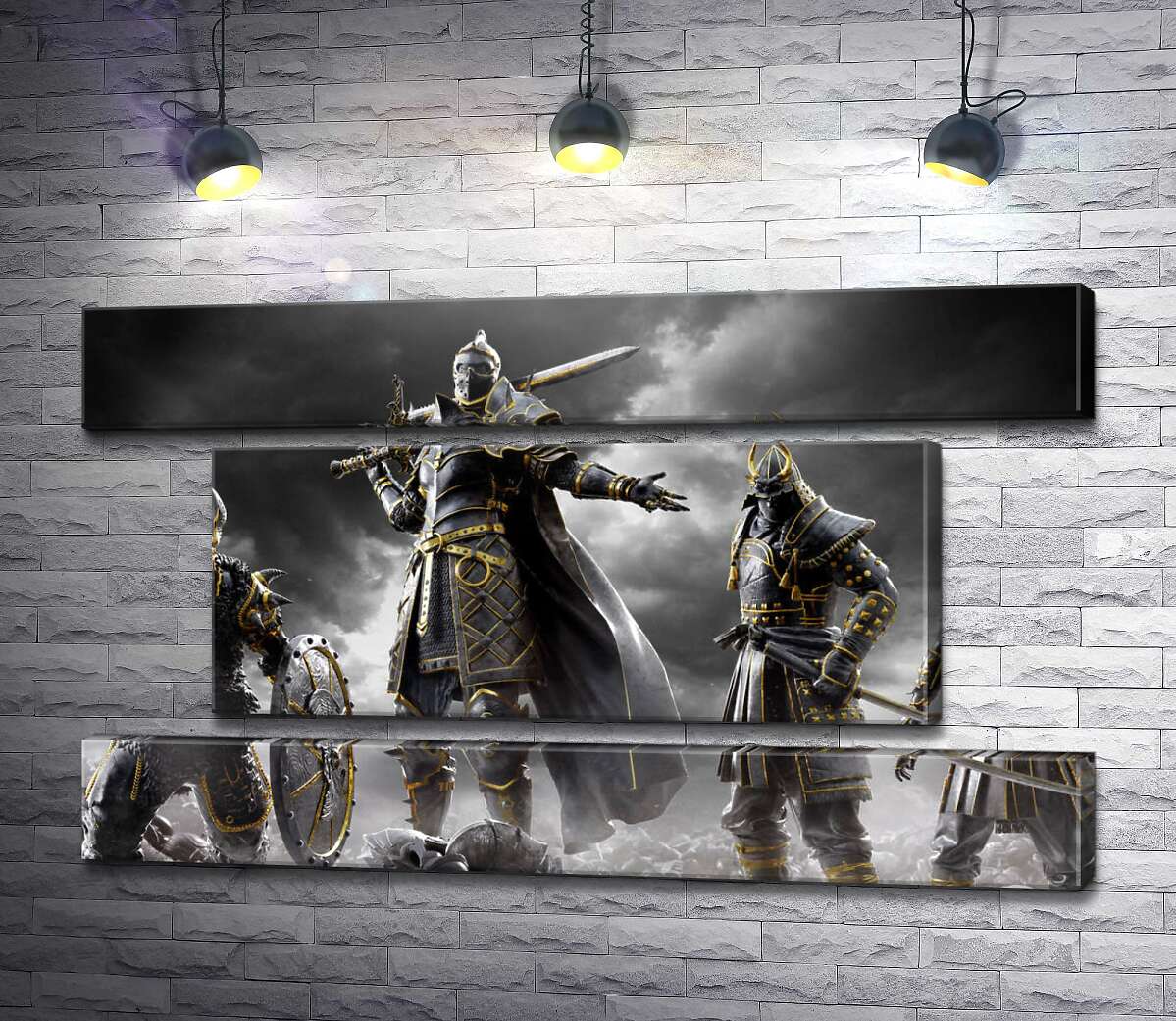 модульна картина Воїни різних країн на постері гри For Honor (Модуль №18)