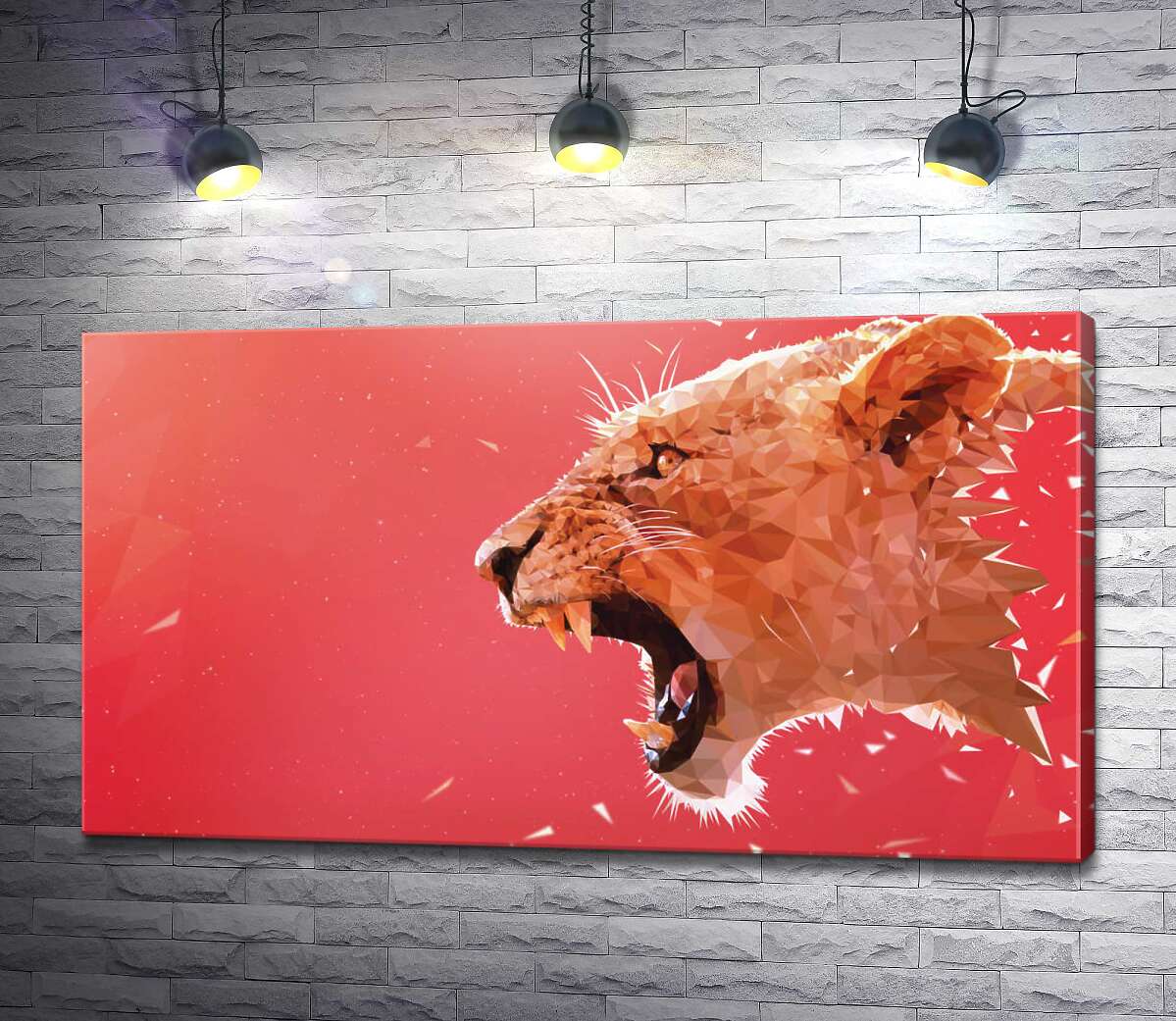 картина Рык разъярённого льва