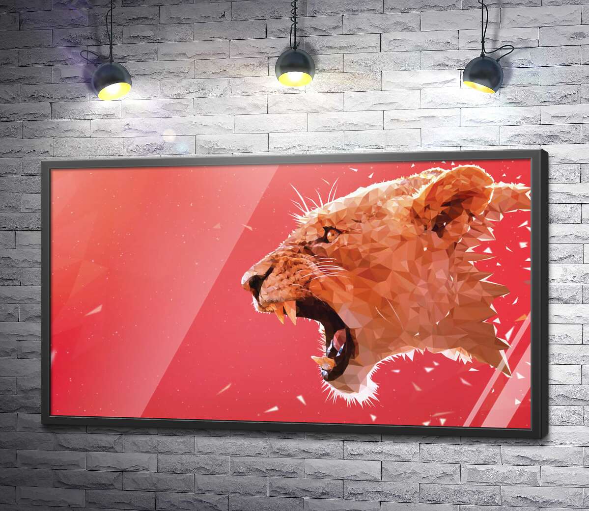 постер Рык разъярённого льва