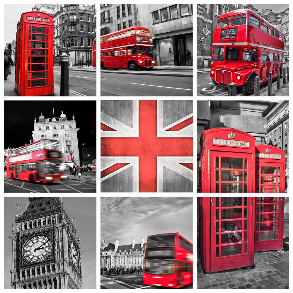 картина-постер Червоні акценти Лондона
