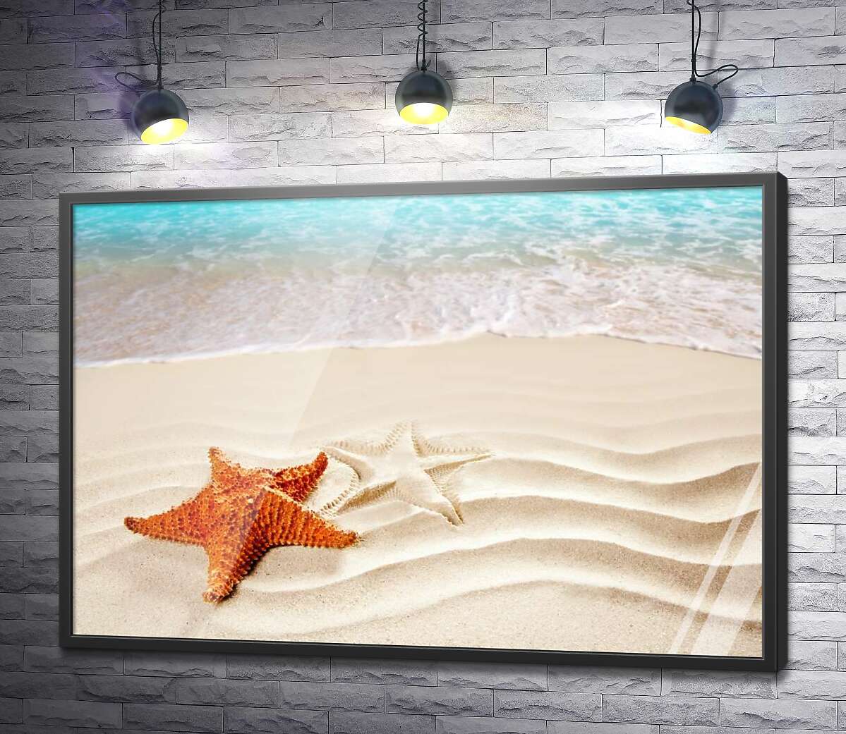 постер Морська зірка на березі