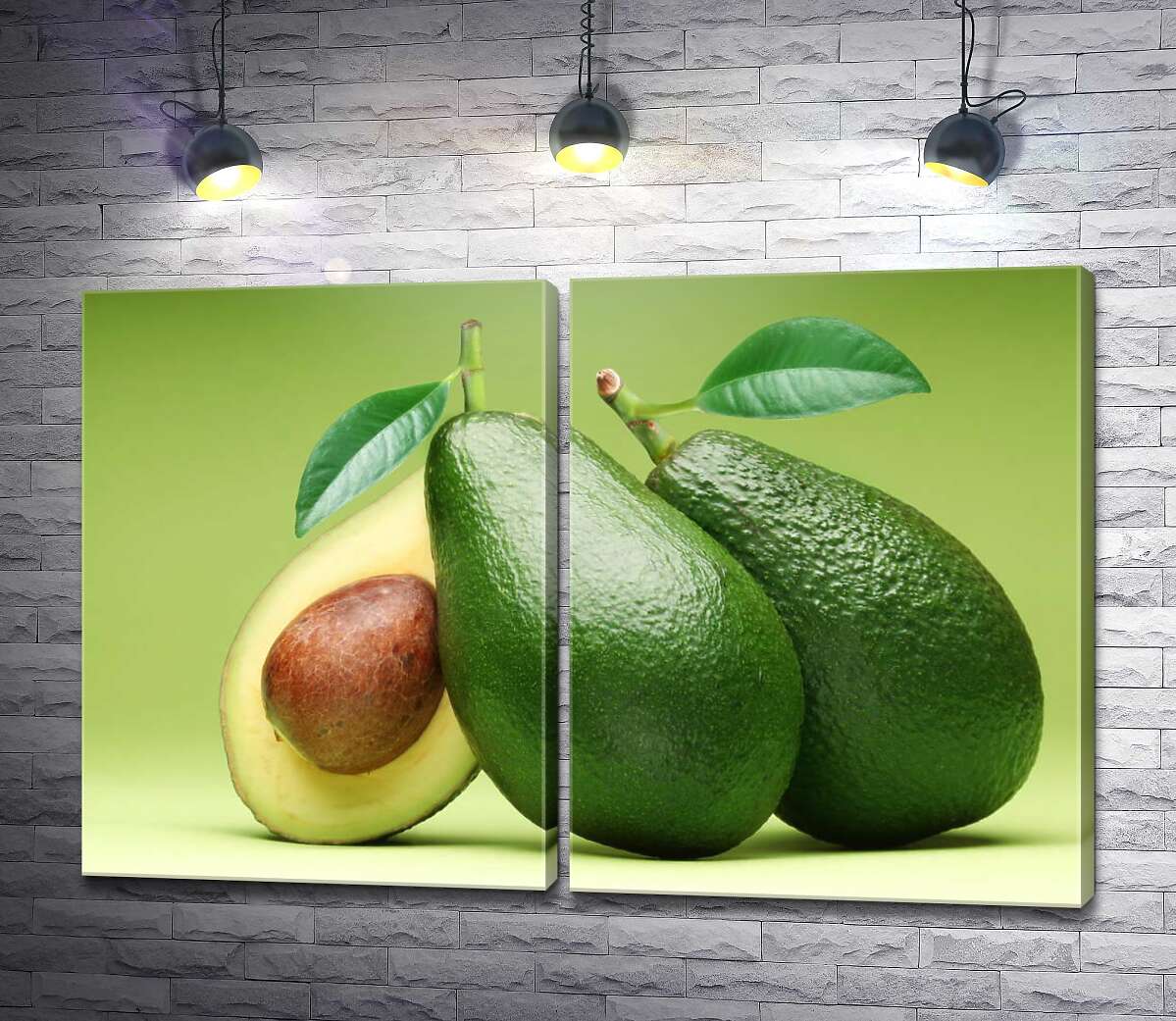 модульная картина Свежие спелые авокадо