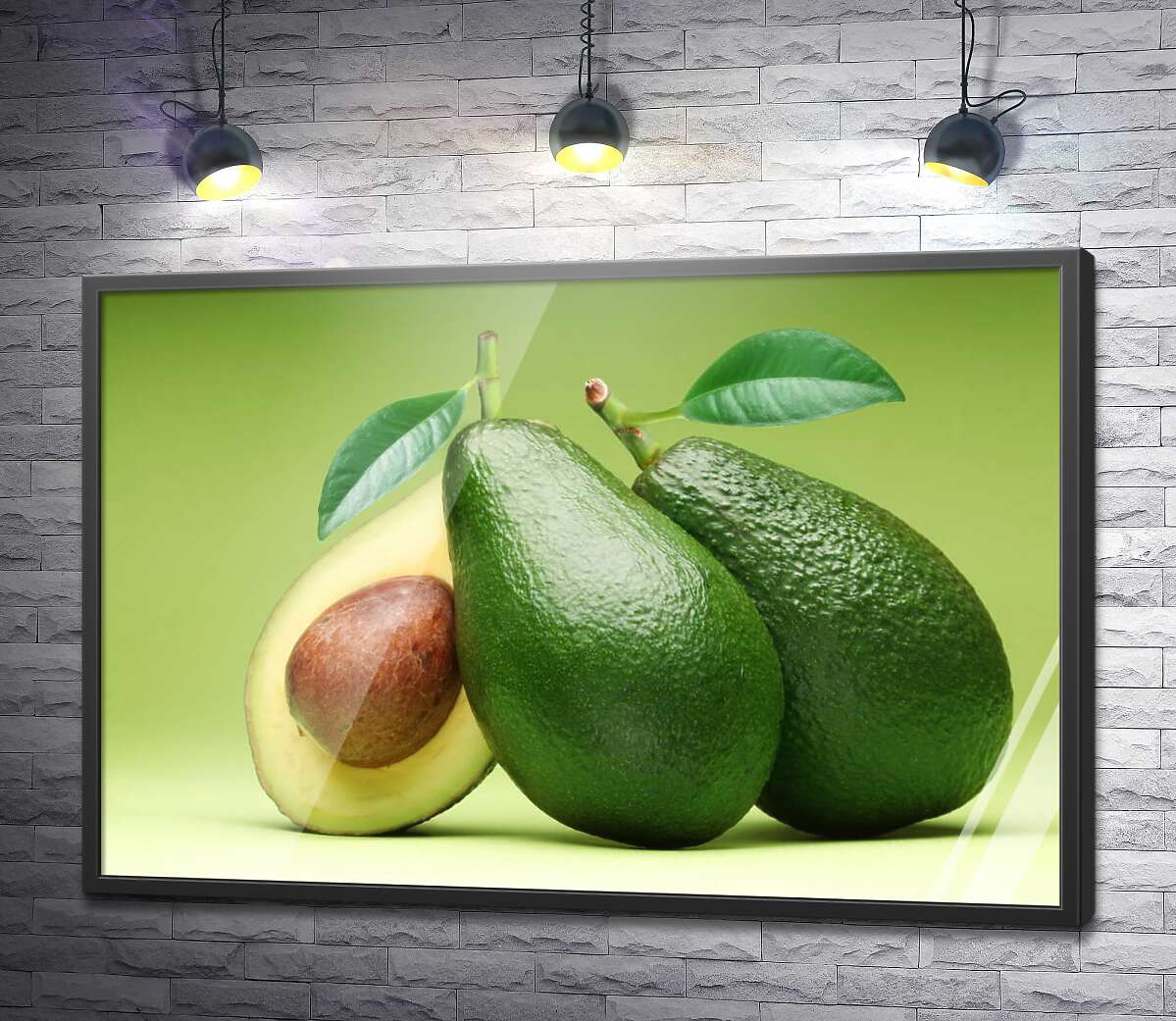 постер Свіжі стиглі авокадо