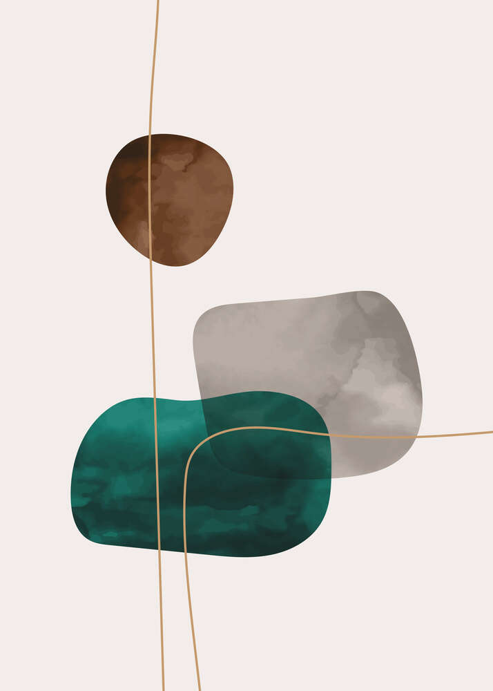 картина-постер Линии и абстрактные образы геометрических фигур