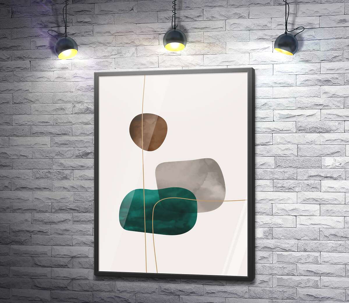 постер Лінії і абстрактні образи геометричних фігур