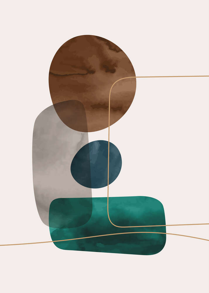 картина-постер Лінії і абстрактні образи геометричних фігур
