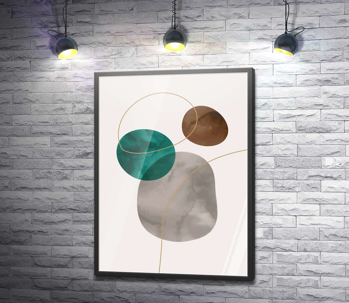 постер Линии и абстрактные образы геометрических фигур