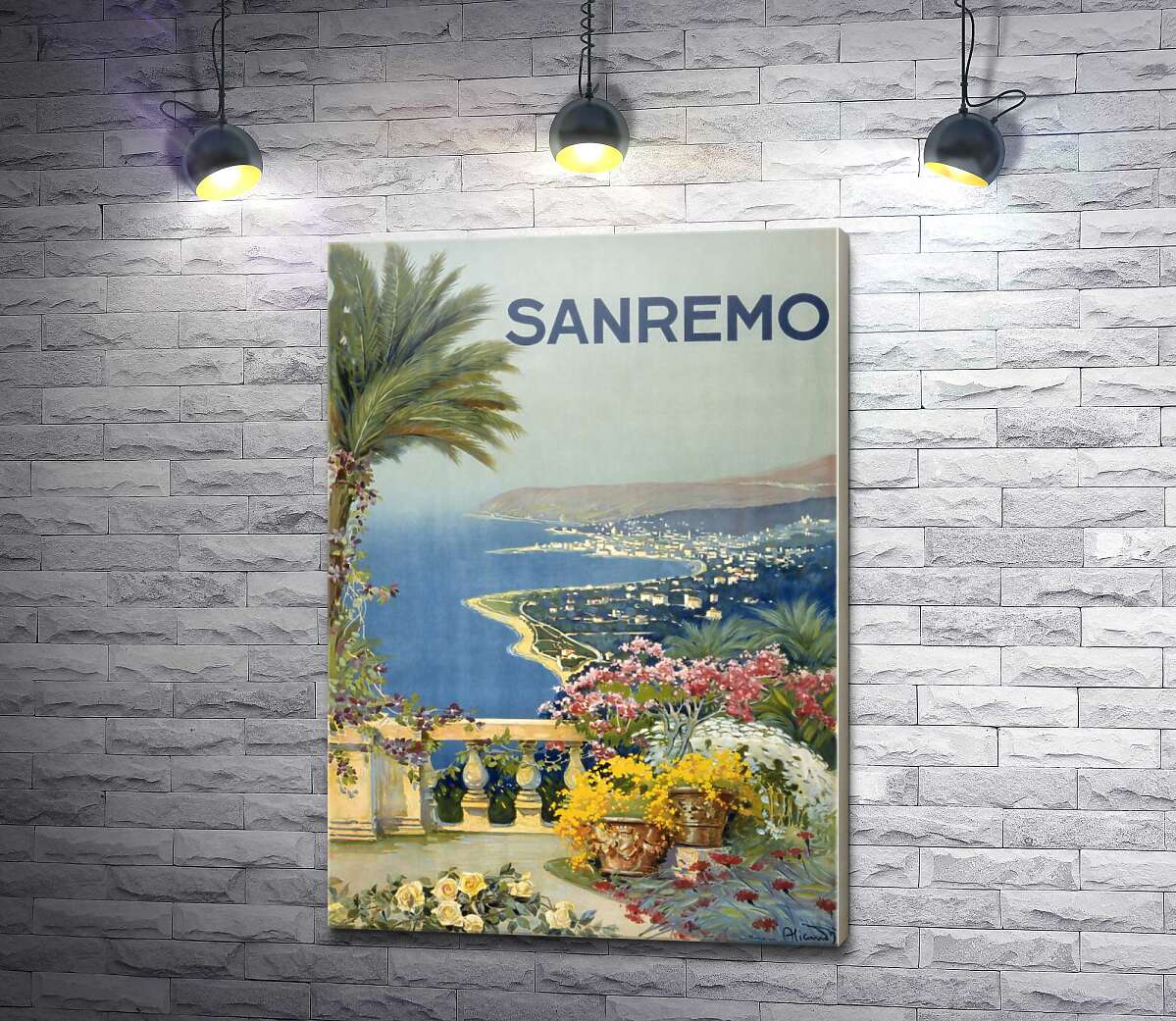 картина Плакат с красивыми видами Сан-Ремо